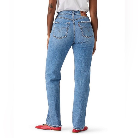 Levi’s 501 Curve High Rise straight Jeans in Lucid Dream Blue 24/30 - Picture 9 of 10